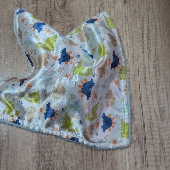 Parents Choice Blue Dinosaur Security Blanket Lovey Satin Bottom 12" - Picture 2 of 7